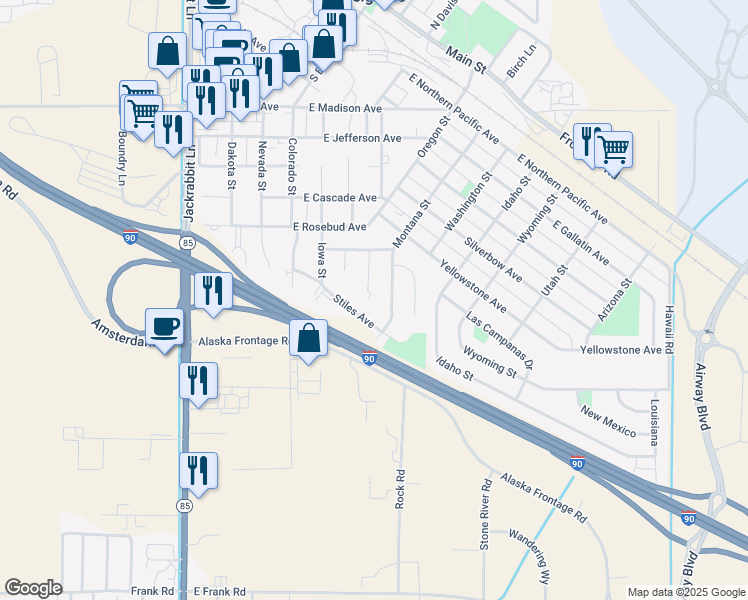 map of restaurants, bars, coffee shops, grocery stores, and more near 203 Stiles Avenue in Belgrade
