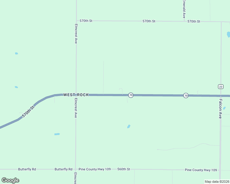 map of restaurants, bars, coffee shops, grocery stores, and more near 4555 Minnesota 70 in Pine City