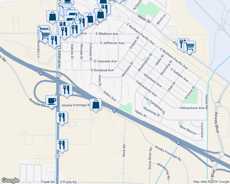 map of restaurants, bars, coffee shops, grocery stores, and more near 203 Stiles Avenue in Belgrade