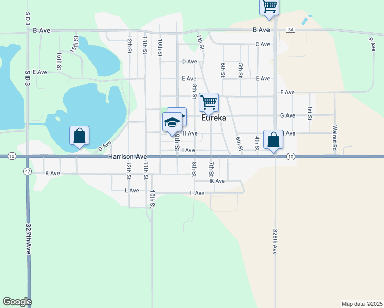 map of restaurants, bars, coffee shops, grocery stores, and more near 801 8th Street in Eureka