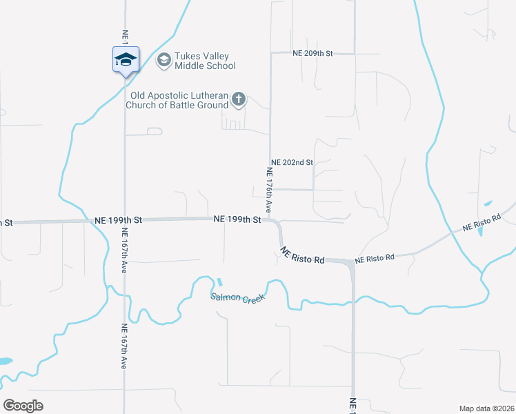 map of restaurants, bars, coffee shops, grocery stores, and more near 17414 Northeast 199th Street in Battle Ground