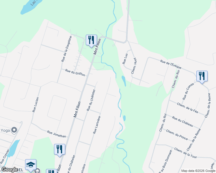 map of restaurants, bars, coffee shops, grocery stores, and more near 163 Rue Larivière in Saint-Colomban