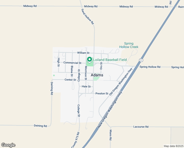 map of restaurants, bars, coffee shops, grocery stores, and more near 190 Main Street in Adams