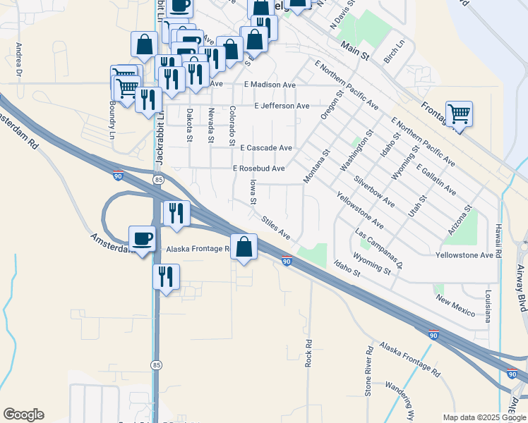 map of restaurants, bars, coffee shops, grocery stores, and more near 911 Ward Street in Belgrade