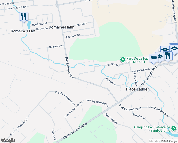 map of restaurants, bars, coffee shops, grocery stores, and more near 669 Rue des Sureaux in Saint-Jérôme