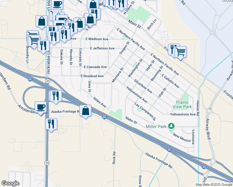 map of restaurants, bars, coffee shops, grocery stores, and more near 709 Jeanette Place in Belgrade