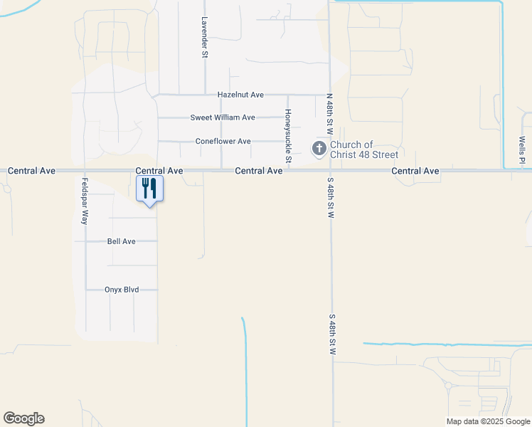 map of restaurants, bars, coffee shops, grocery stores, and more near 4834 Central Avenue in Billings