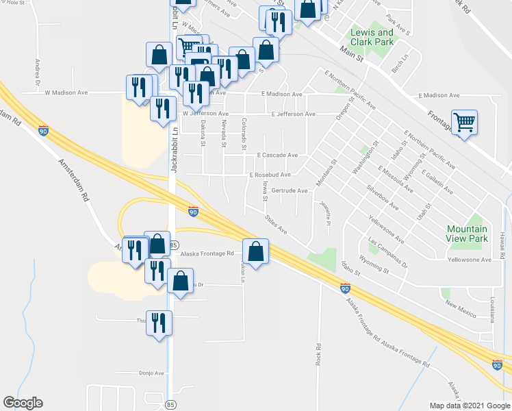 map of restaurants, bars, coffee shops, grocery stores, and more near 93 Stiles Avenue in Belgrade