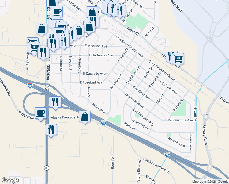 map of restaurants, bars, coffee shops, grocery stores, and more near 709 Jeanette Place in Belgrade