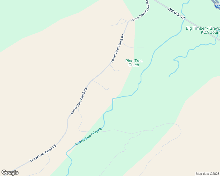 map of restaurants, bars, coffee shops, grocery stores, and more near 77 Lower Deer Creek Road in Big Timber