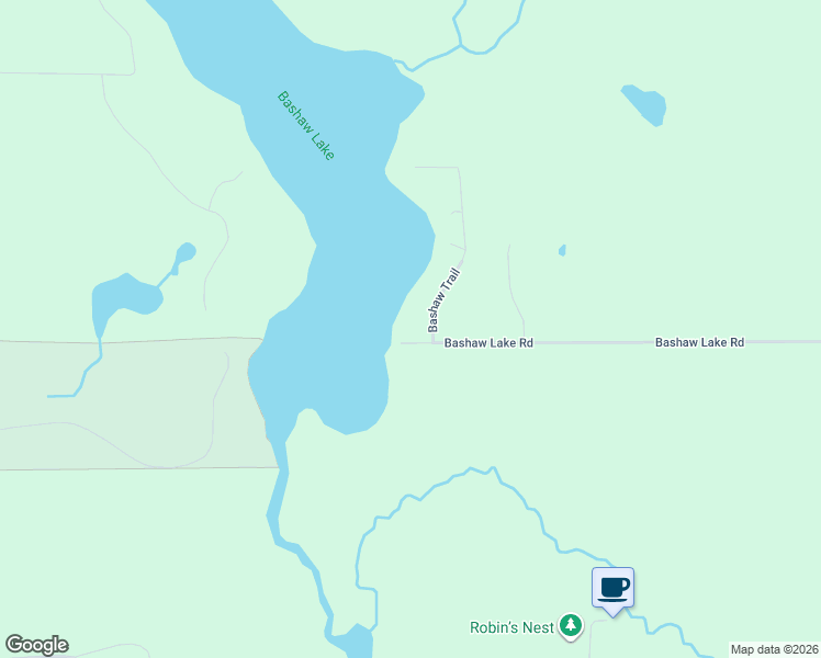 map of restaurants, bars, coffee shops, grocery stores, and more near 23605 Bashaw Trail in Shell Lake