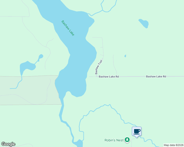 map of restaurants, bars, coffee shops, grocery stores, and more near 23605 Bashaw Trail in Shell Lake