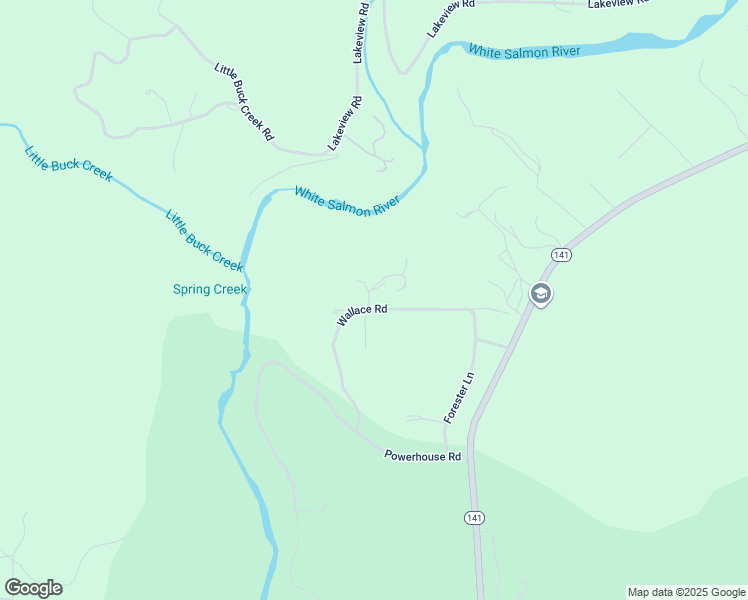 map of restaurants, bars, coffee shops, grocery stores, and more near 46 Forster Lane in White Salmon
