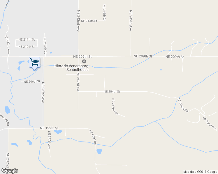 map of restaurants, bars, coffee shops, grocery stores, and more near 20501 Northeast 245th Avenue in Battle Ground