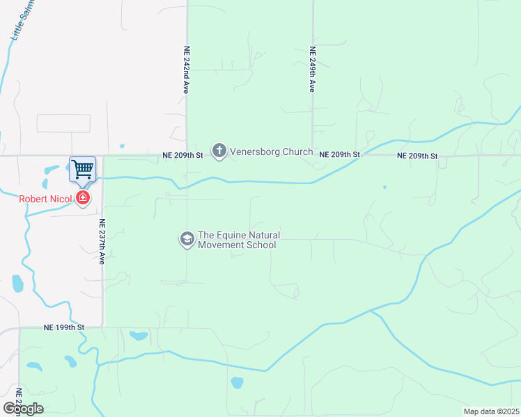 map of restaurants, bars, coffee shops, grocery stores, and more near 20501 Northeast 245th Avenue in Battle Ground