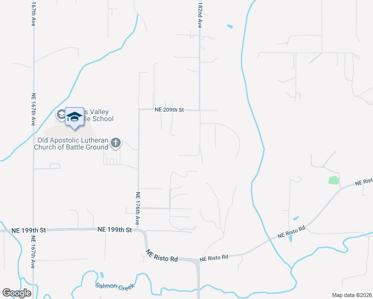 map of restaurants, bars, coffee shops, grocery stores, and more near 18100 Northeast 205th Circle in Battle Ground