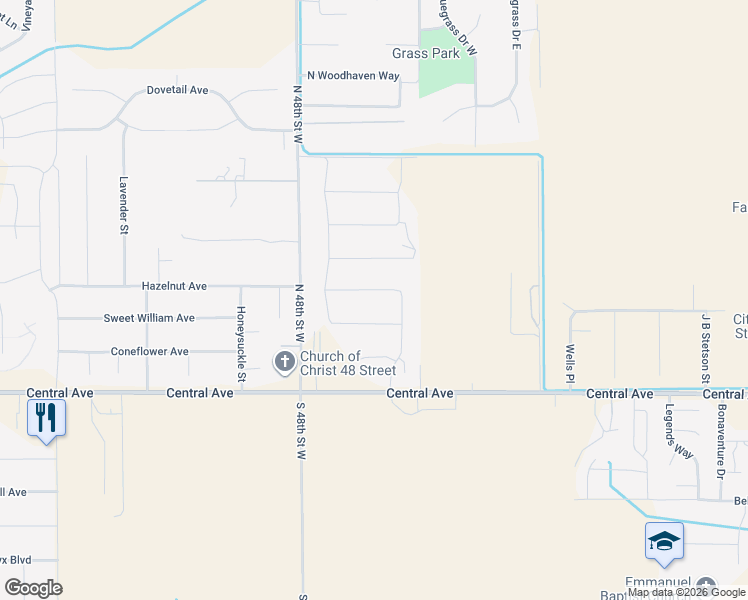 map of restaurants, bars, coffee shops, grocery stores, and more near 211 North 48th Street West in Billings