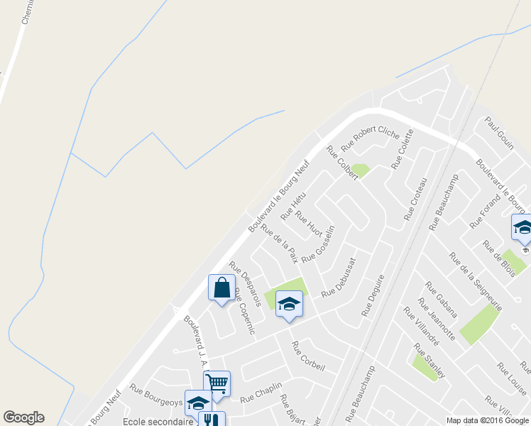 map of restaurants, bars, coffee shops, grocery stores, and more near 718 Boulevard le Bourg Neuf in Repentigny