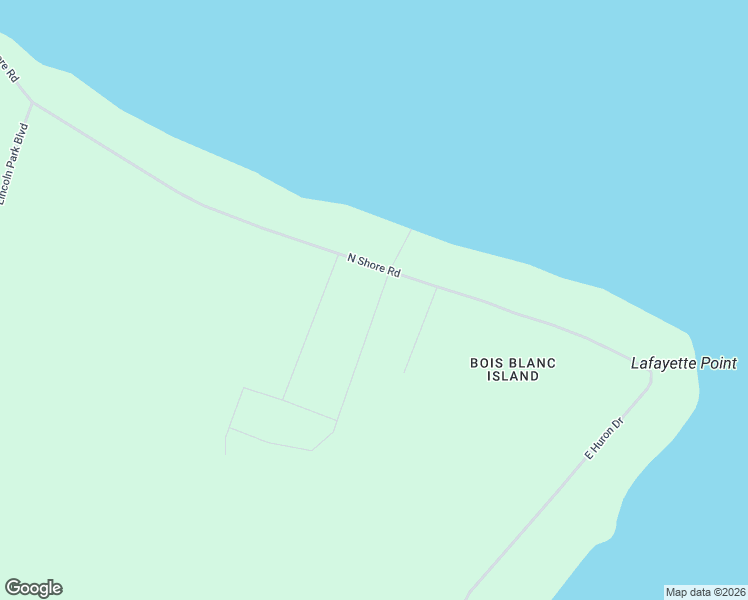 map of restaurants, bars, coffee shops, grocery stores, and more near Washington Park Boulevard in Pointe Aux Pins