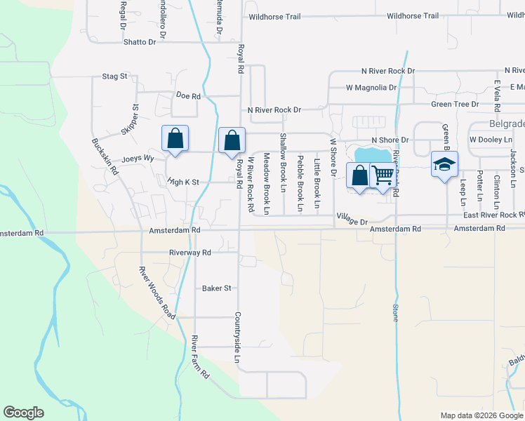 map of restaurants, bars, coffee shops, grocery stores, and more near 198 Meadow Brook Lane in Belgrade