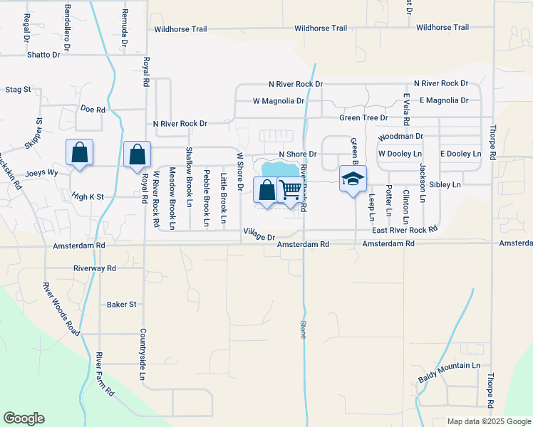 map of restaurants, bars, coffee shops, grocery stores, and more near 129 Village Drive in Belgrade