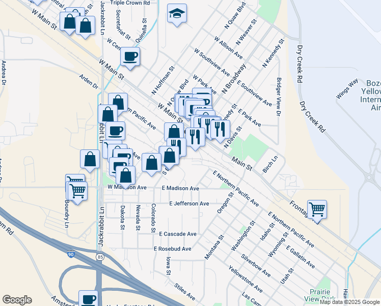 map of restaurants, bars, coffee shops, grocery stores, and more near in Belgrade