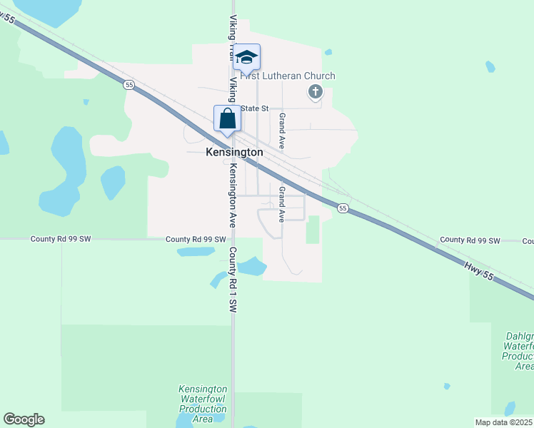 map of restaurants, bars, coffee shops, grocery stores, and more near 11 Andreasen Lane in Kensington