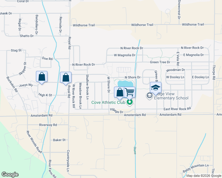 map of restaurants, bars, coffee shops, grocery stores, and more near 160 West Shore Drive in Belgrade