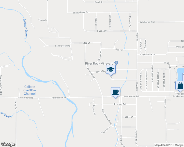 map of restaurants, bars, coffee shops, grocery stores, and more near 215 Buckskin Road in Belgrade