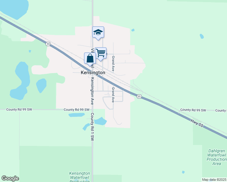 map of restaurants, bars, coffee shops, grocery stores, and more near 11 Andreasen Lane in Kensington