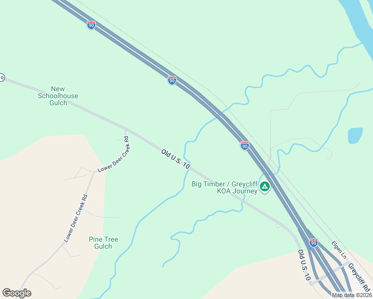 map of restaurants, bars, coffee shops, grocery stores, and more near 653 Hwy 10 E in Big Timber