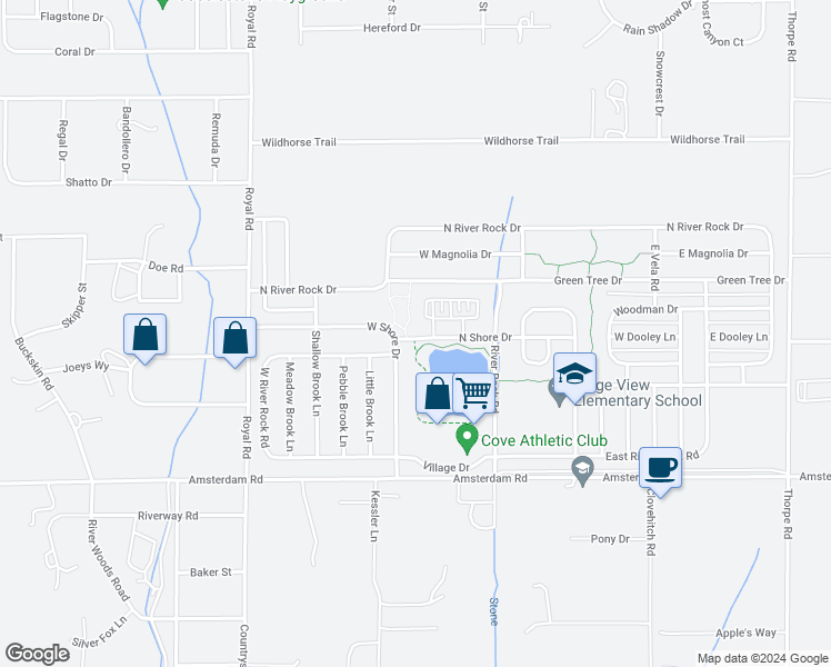 map of restaurants, bars, coffee shops, grocery stores, and more near 31 North Shore Drive in Belgrade