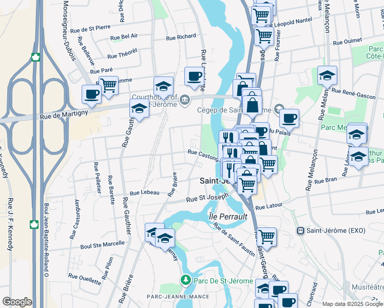 map of restaurants, bars, coffee shops, grocery stores, and more near in 