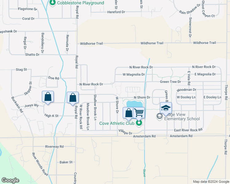 map of restaurants, bars, coffee shops, grocery stores, and more near 406 West Shore Drive in Belgrade