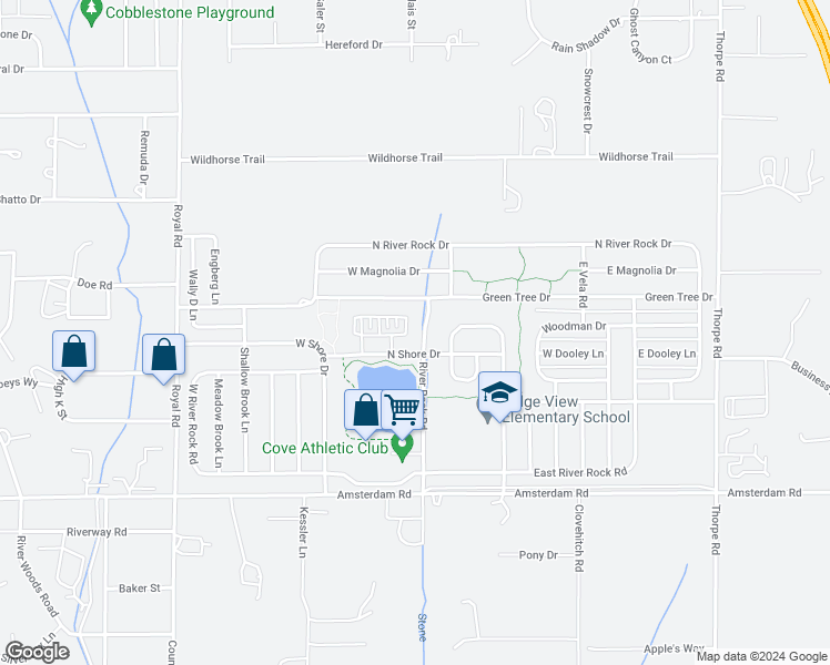 map of restaurants, bars, coffee shops, grocery stores, and more near 101 North Shore Drive in Belgrade