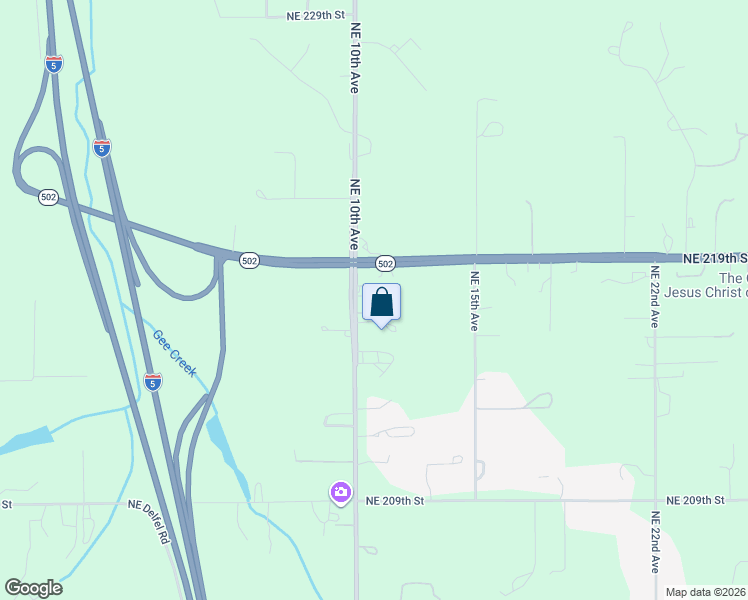 map of restaurants, bars, coffee shops, grocery stores, and more near 21707 Northeast 10th Avenue in Ridgefield