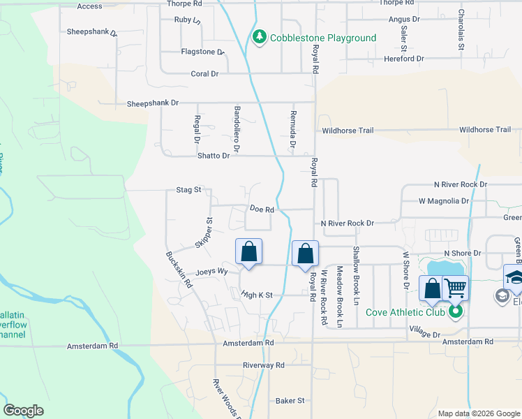 map of restaurants, bars, coffee shops, grocery stores, and more near Doe Road in Belgrade