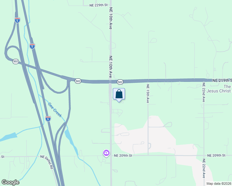 map of restaurants, bars, coffee shops, grocery stores, and more near 21707 Northeast 10th Avenue in Ridgefield