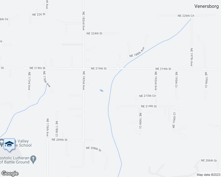 map of restaurants, bars, coffee shops, grocery stores, and more near 18633 Northeast 219th Street in Battle Ground