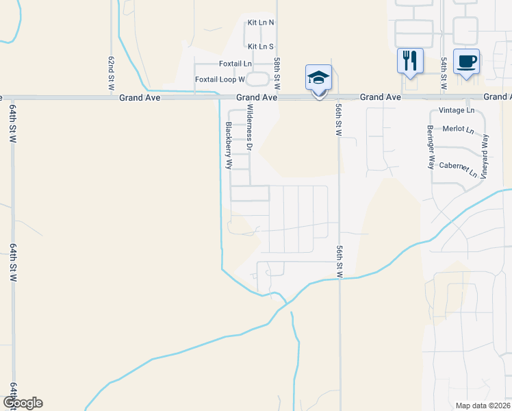 map of restaurants, bars, coffee shops, grocery stores, and more near 5726 Horseshoe Trail in Billings