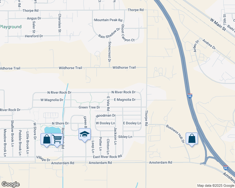 map of restaurants, bars, coffee shops, grocery stores, and more near 921 North River Rock Drive in Belgrade