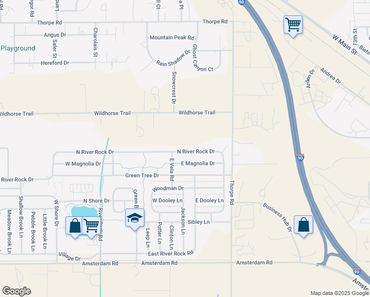 map of restaurants, bars, coffee shops, grocery stores, and more near 921 North River Rock Drive in Belgrade