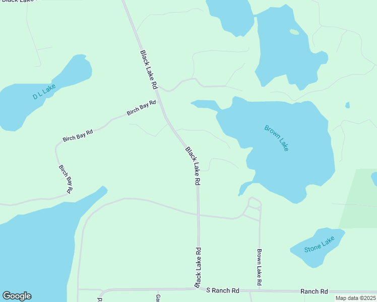 map of restaurants, bars, coffee shops, grocery stores, and more near 6480 Black Lake Road in Rhinelander
