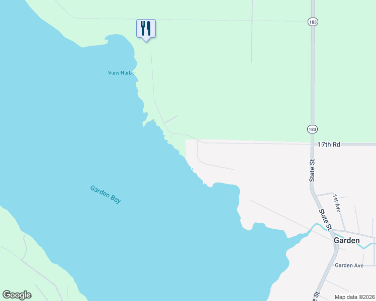 map of restaurants, bars, coffee shops, grocery stores, and more near Winter Avenue in Garden