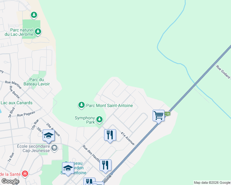 map of restaurants, bars, coffee shops, grocery stores, and more near 1735 Rue Wilfrid-Pelletier in Saint-Jérôme