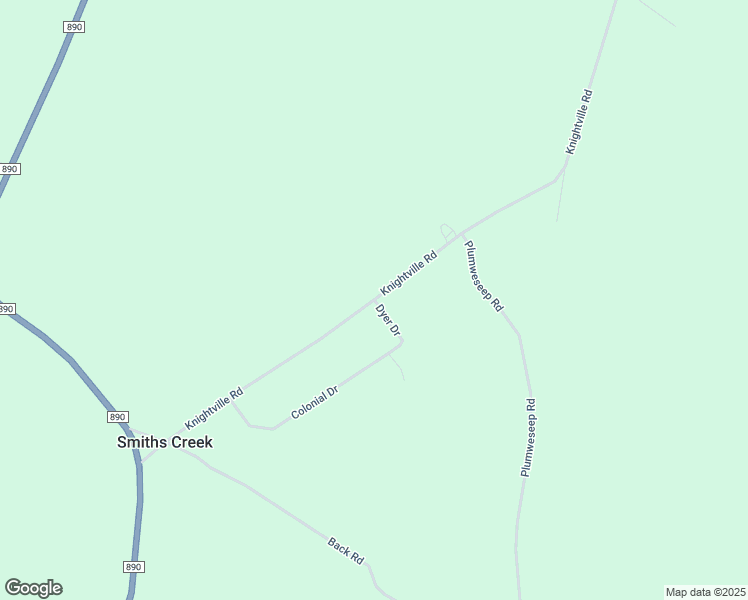 map of restaurants, bars, coffee shops, grocery stores, and more near Knightville Road in Smiths Creek