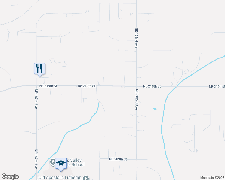 map of restaurants, bars, coffee shops, grocery stores, and more near 21815 Northeast 176th Avenue in Battle Ground