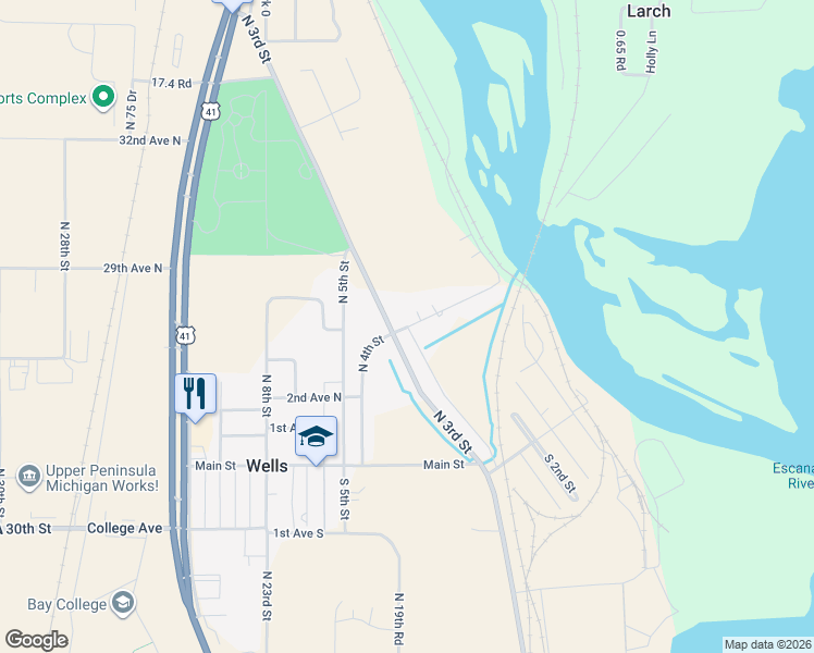 map of restaurants, bars, coffee shops, grocery stores, and more near 5831 3rd Avenue North in Wells