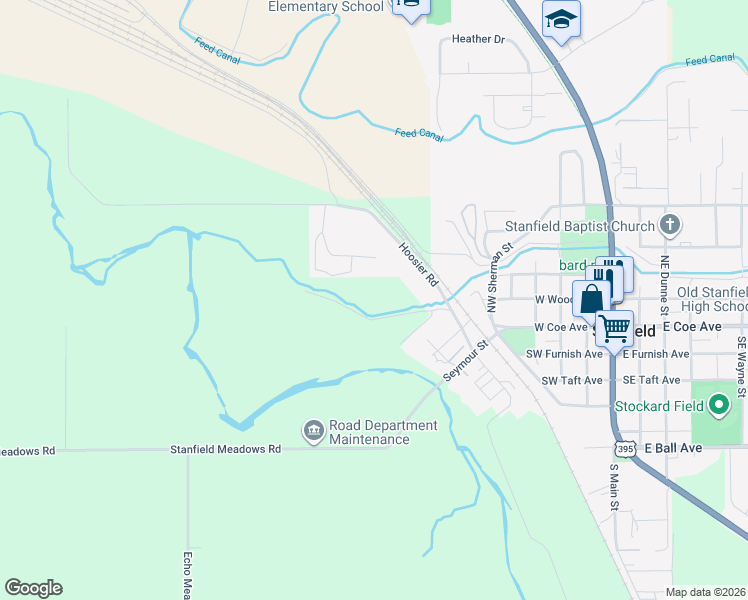 map of restaurants, bars, coffee shops, grocery stores, and more near 77520-77626 County 1331 Road in Stanfield