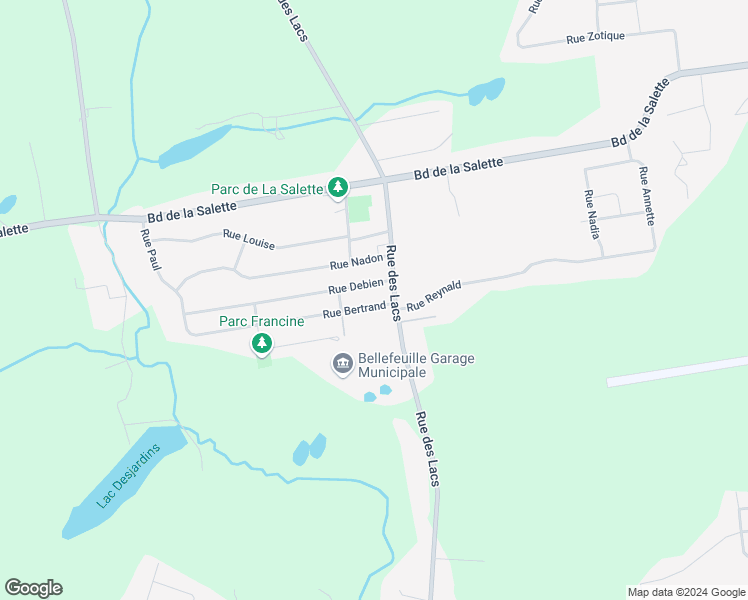 map of restaurants, bars, coffee shops, grocery stores, and more near 1002 Rue Bertrand in Saint-Jérôme